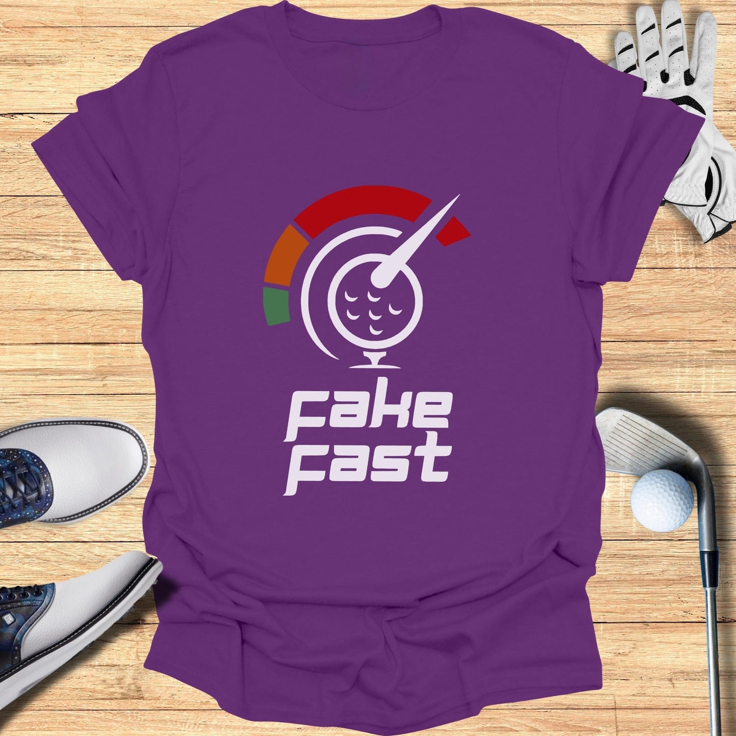 Fake Fast Golf Graphic Tee Shirt