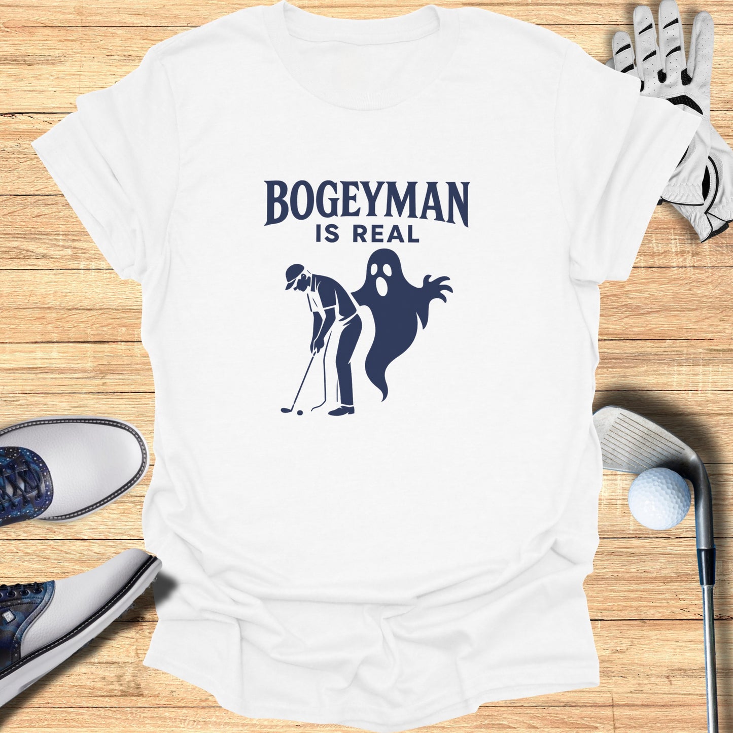 Bogeyman is Real Ghost Golf Themed Graphic Tee product