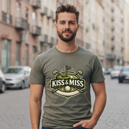 Kiss & Miss Golf Themed Graphic T-Shirt