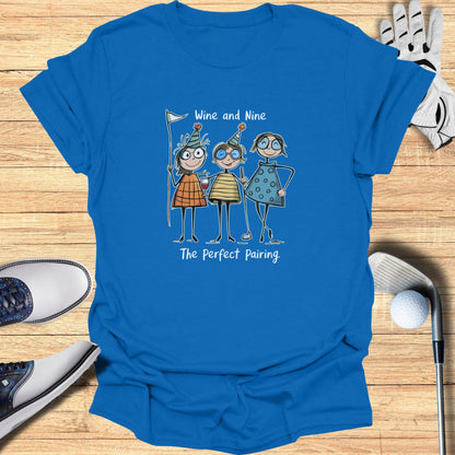 Wine & Nine T-Shirt - Funny Golf Tee by Swing Epic