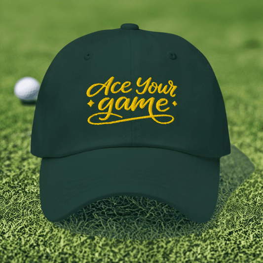 Ace Your Game Fun Embroidered Golf Cap - Funny Golf Tee by Swing Epic