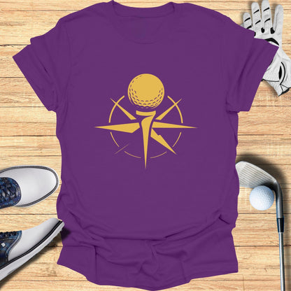 Purple Shirt with Unique Golf Graphic Design