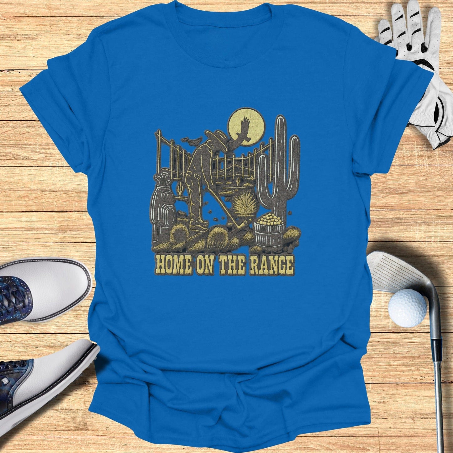 Home On The Range Golf Cowboy Tee Shirt