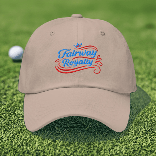 Fairway Royalty Swirls Leaf Detailed Embroidered Golf Cap - Funny Golf Tee by Swing Epic