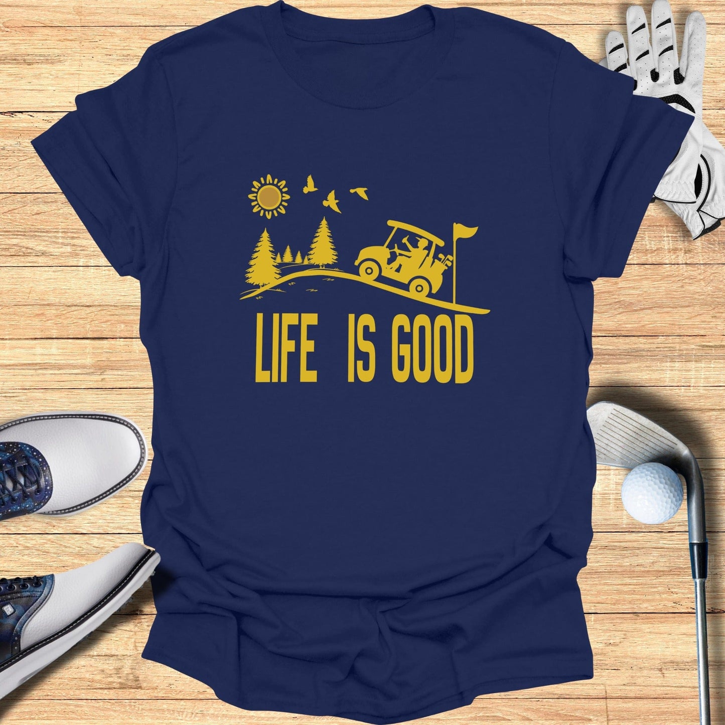 Life Is Good Golfing T-Shirt Casual Unisex Tee