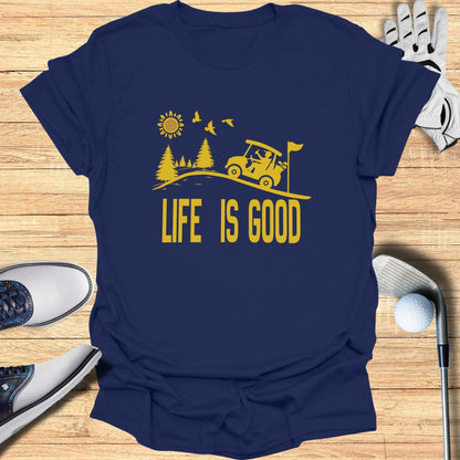 Life Is Good Golfing T-Shirt Casual Unisex Tee
