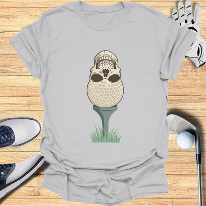 Unique Golf Ball Skull T-shirt for Sport Enthusiasts
