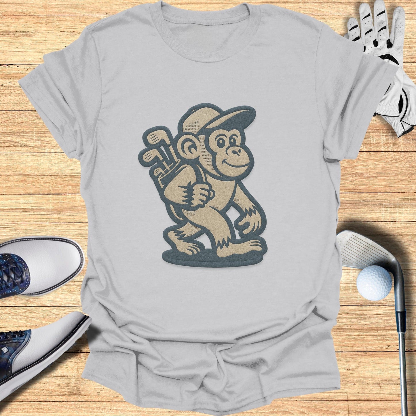 Golfing Monkey Graphic Tee for Casual Wear