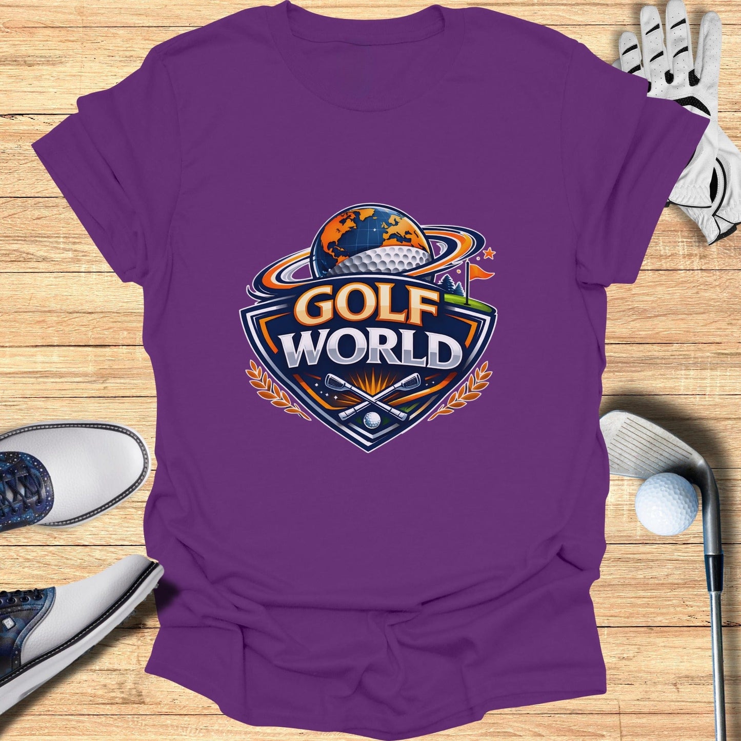Golf World Graphic T-Shirt Golf Enthusiast Apparel