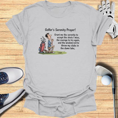 Golfer's Serenity Prayer Funny Golf Theme Shirt for Golfers