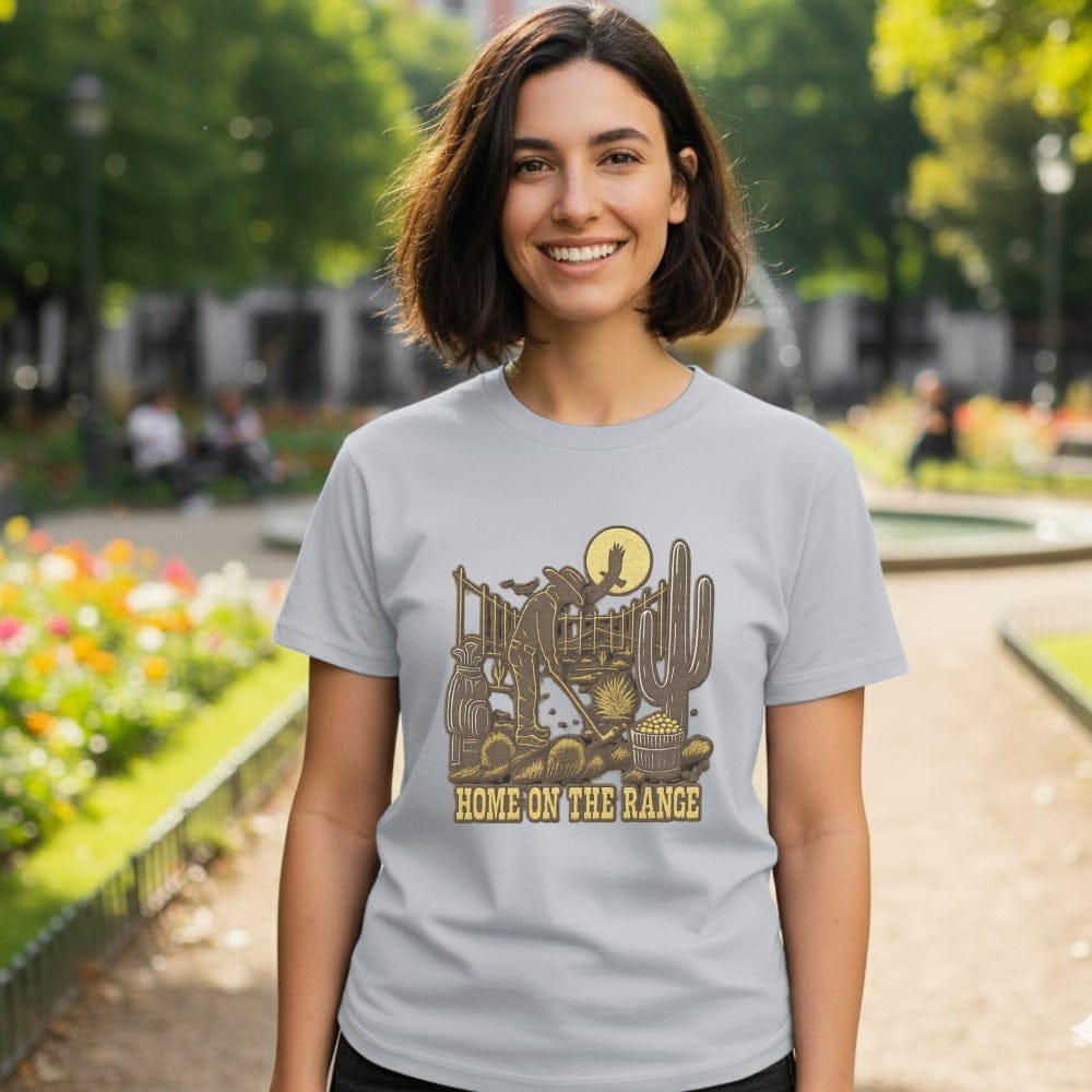 Home on the Range Cowboy Cactus Graphic T-Shirt