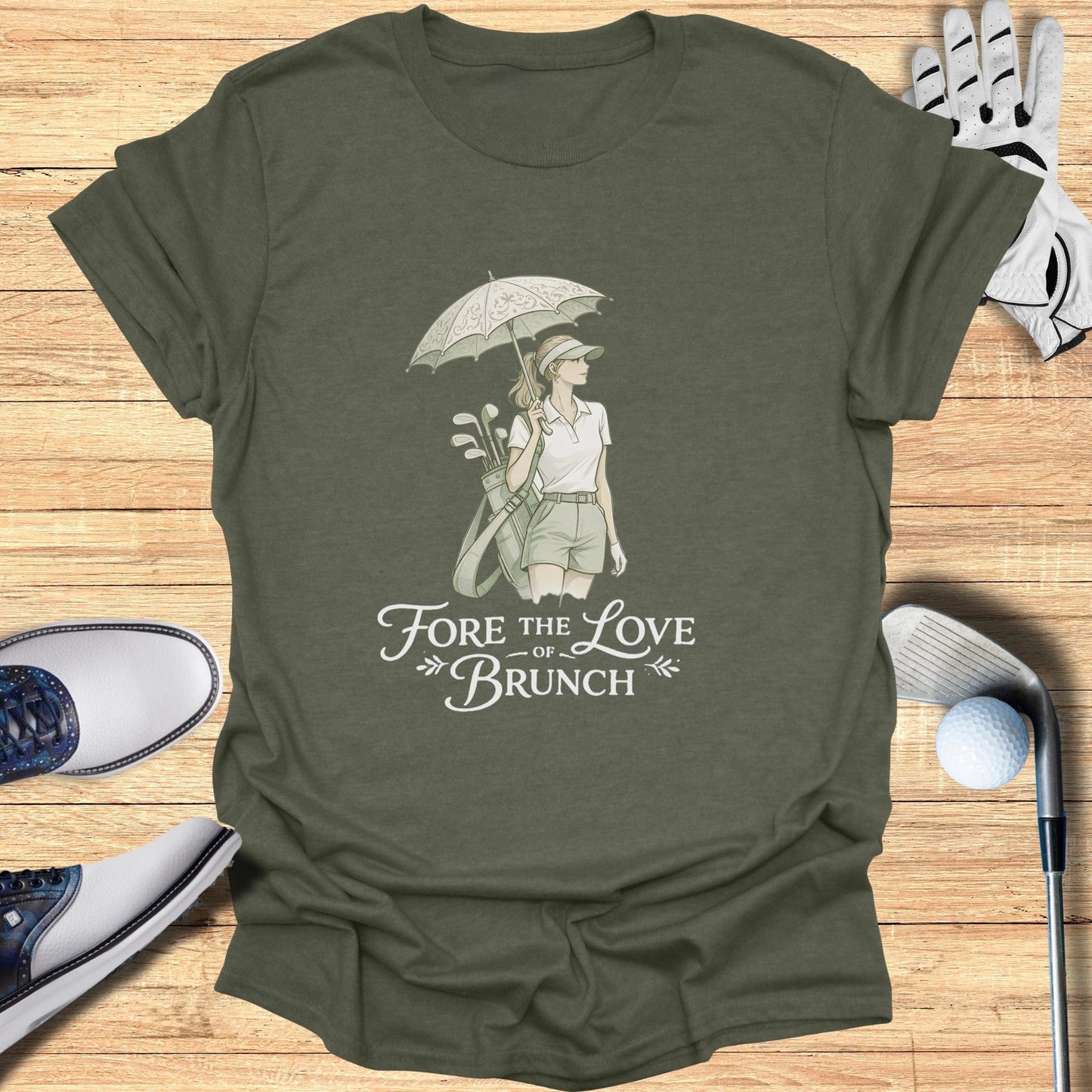 Fore the Love of Brunch Golf Graphic T-Shirt