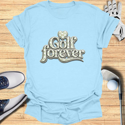 Golf Forever Print on Light Blue T-Shirt