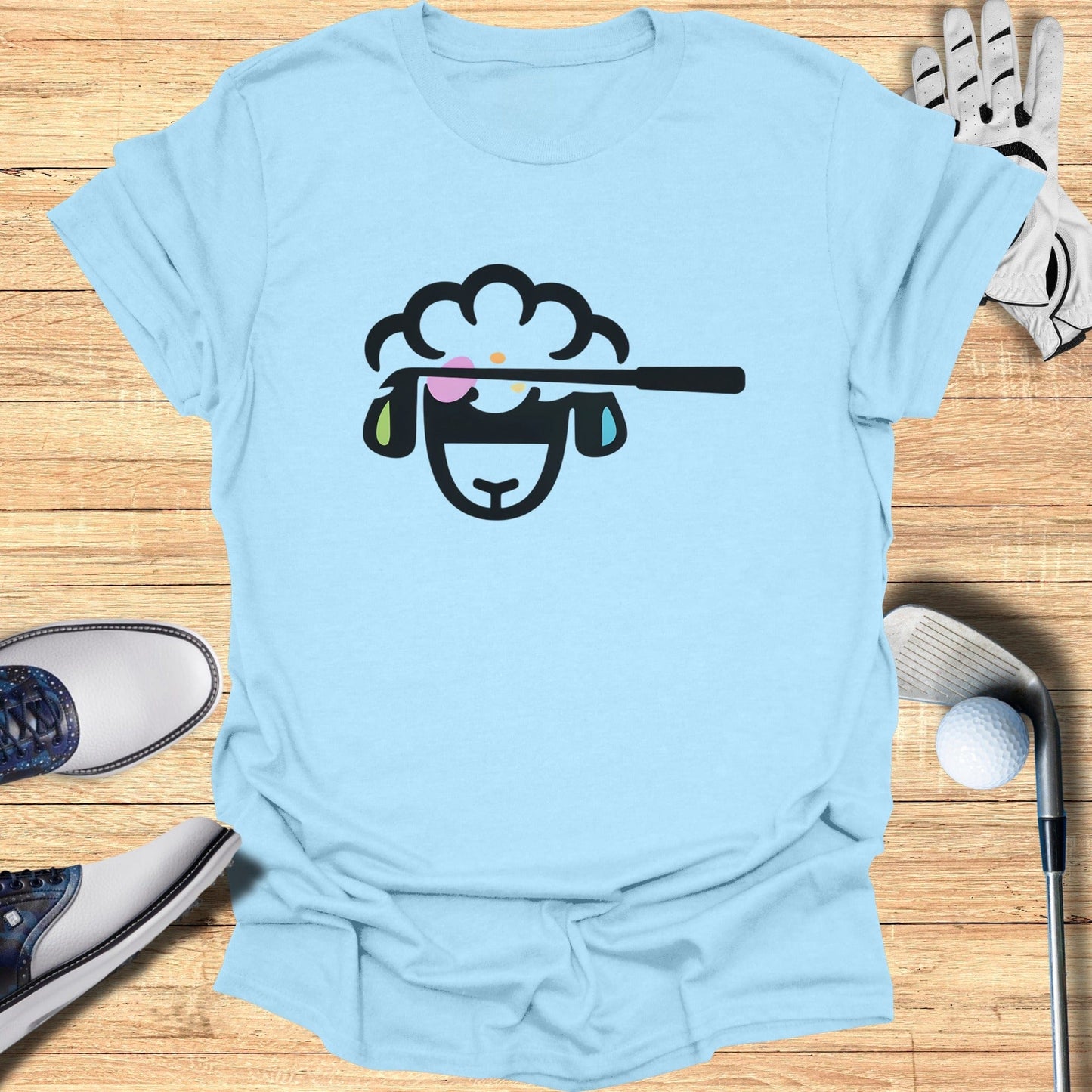 Fun Athletic Sheep Graphic Fun Shirt Golf Product