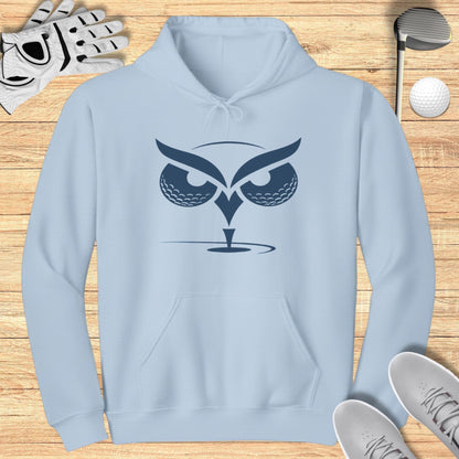 Golf Themed Hoodie Featuring Owl Golf Ball Design