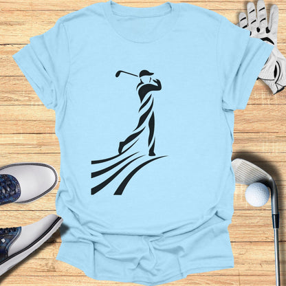 Stylish Golf Swing Graphic Tee Golf Apparel