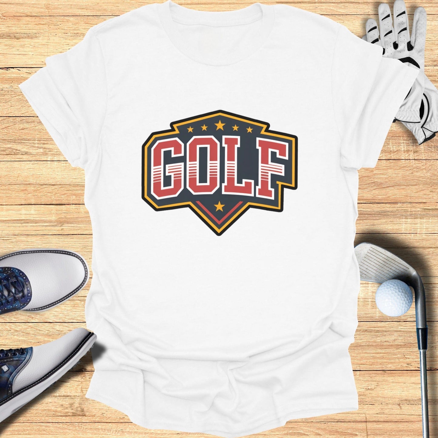 Bold Golf Logo Design Graphic Tee Shirt