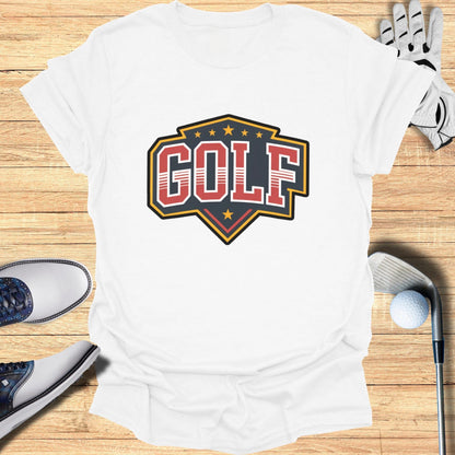 Bold Golf Logo Design Graphic Tee Shirt