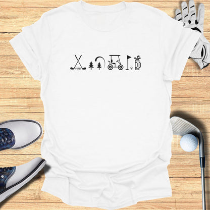 Fun Graphic Golf T-shirt for Golf Enthusiasts