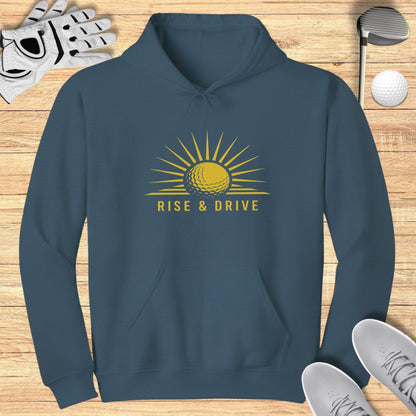 Rise and Drive Hoodie with Golf Sunburst Graphic