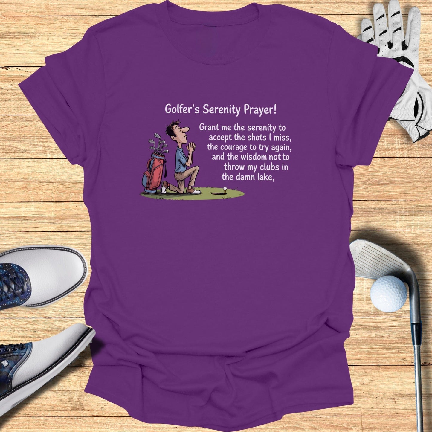 Golfer's Serenity Prayer Funny Golf T-shirt