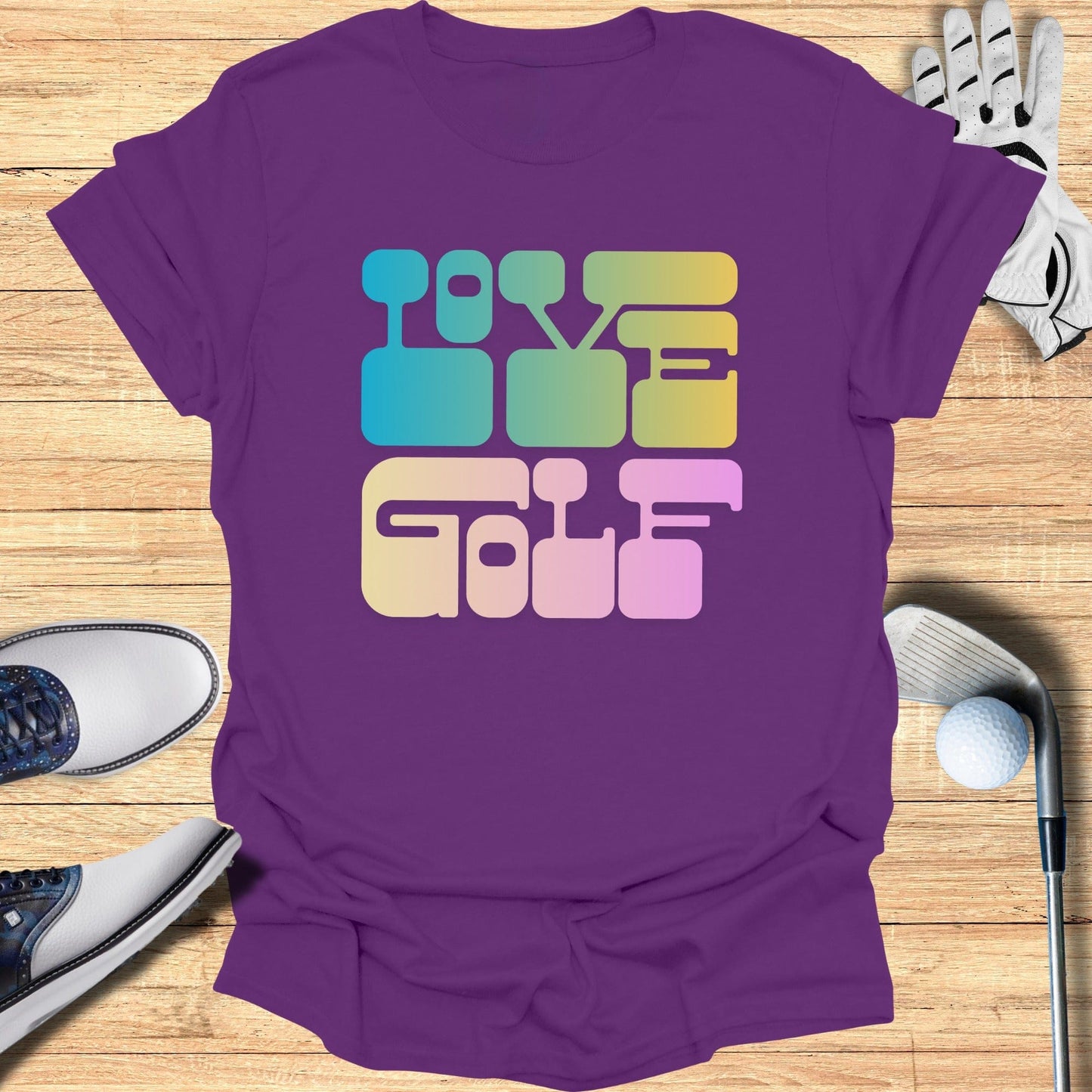 Love Golf Colorful Graphic Tee for Golf Enthusiasts