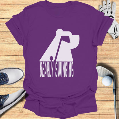 Bearly Swinging Purple Golf Themed Shirt