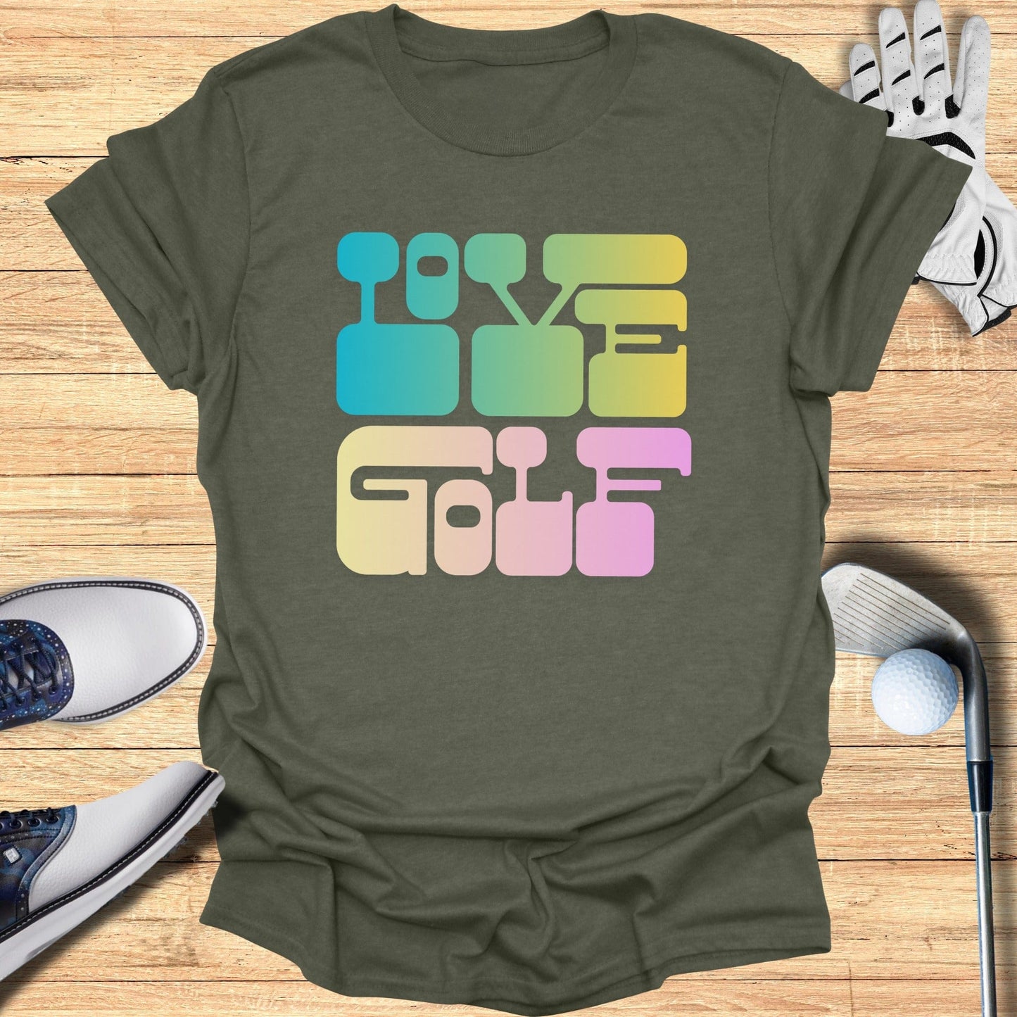 Love Golf Colorful Graphic T-Shirt