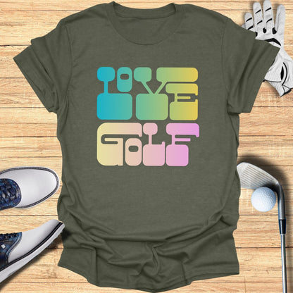 Love Golf Colorful Graphic T-Shirt