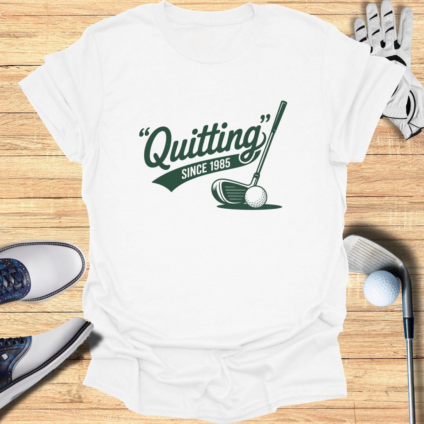 Quitting Since 1985 T-Shirt - Funny Golf Tee by Swing Epic