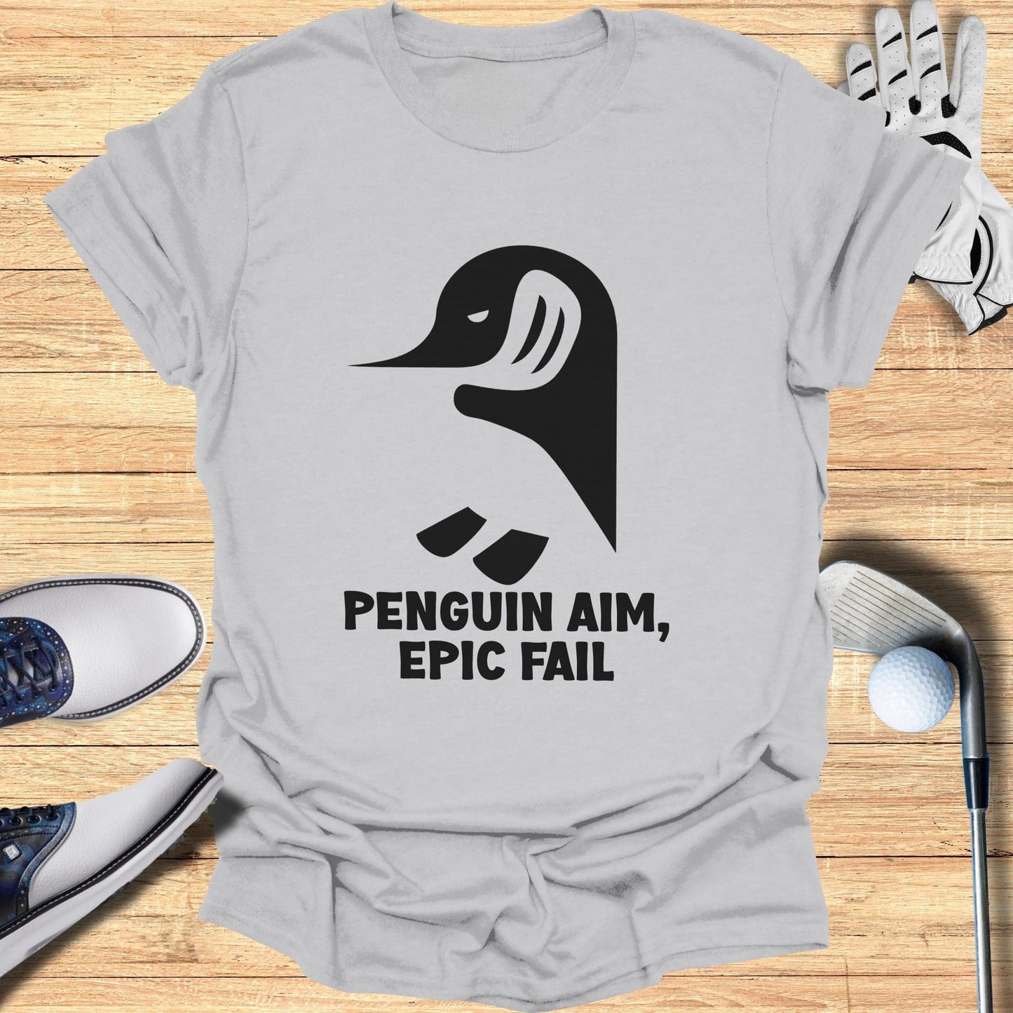 Penguin Aim Epic Fail Graphic T-Shirt