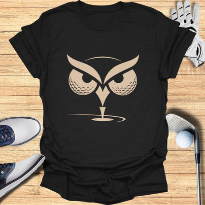 Owl Golf Illustration Black T-shirt product