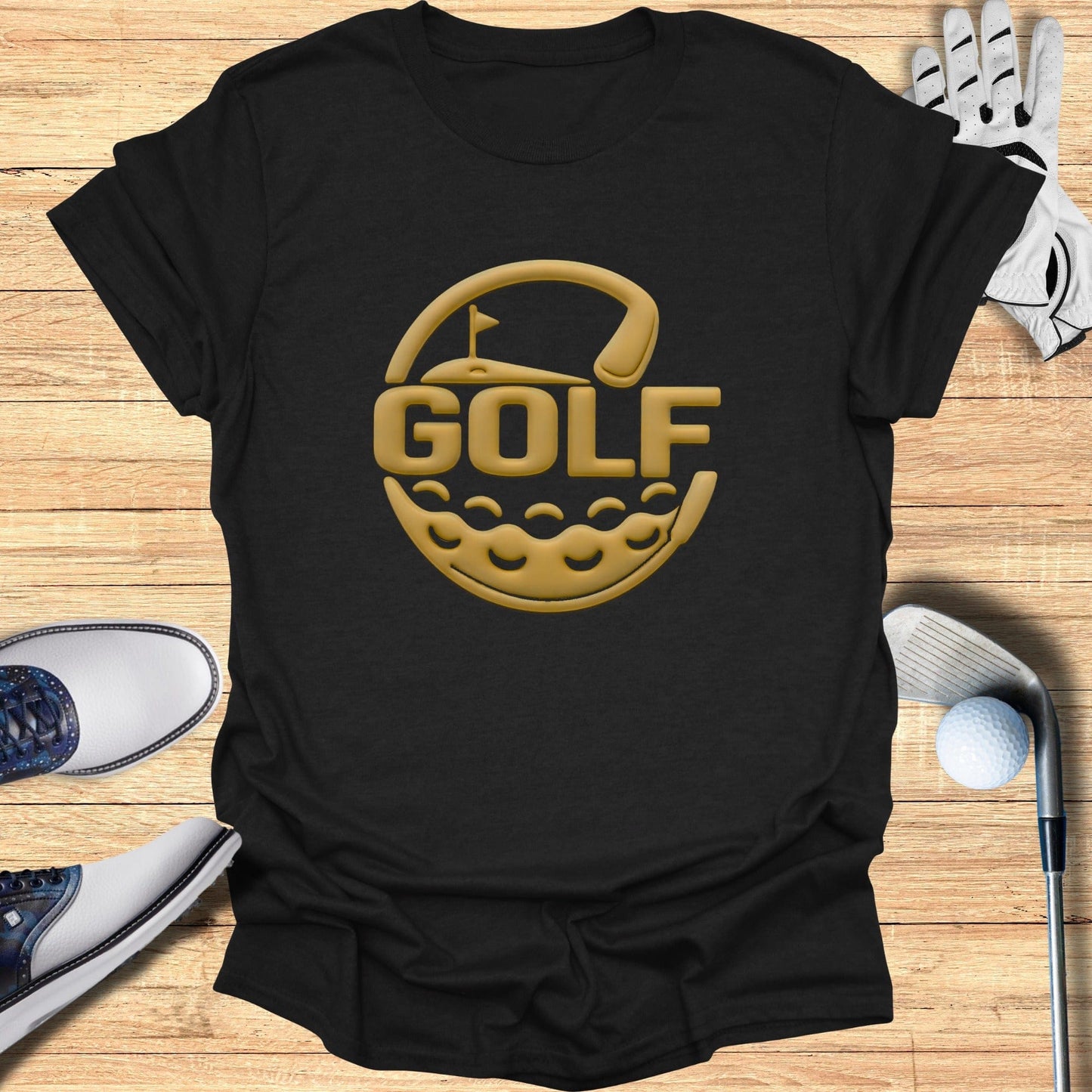 Stylish Black Golf Graphic Tee Perfect for Sports Fans