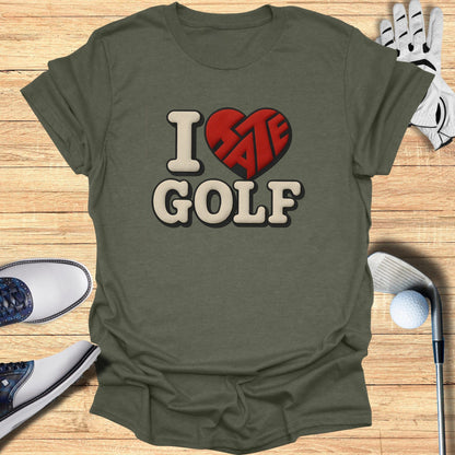 I Hate Golf Funny Novelty Graphic Tee Shirt