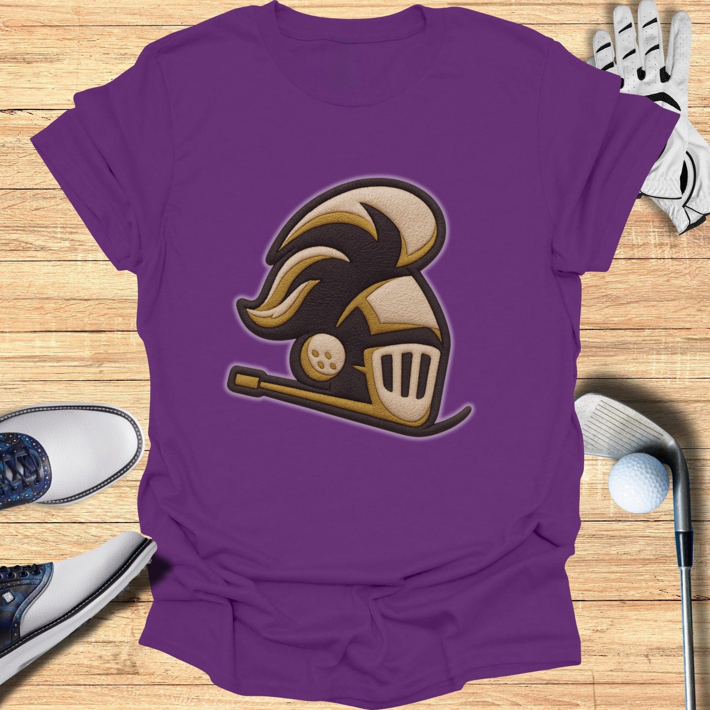 Stylish Purple Tee with Knight Emblem Product