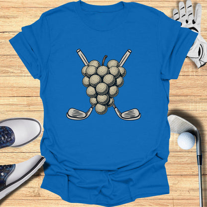 Funny Golf Grapes with Clubs T-shirt for Golfers