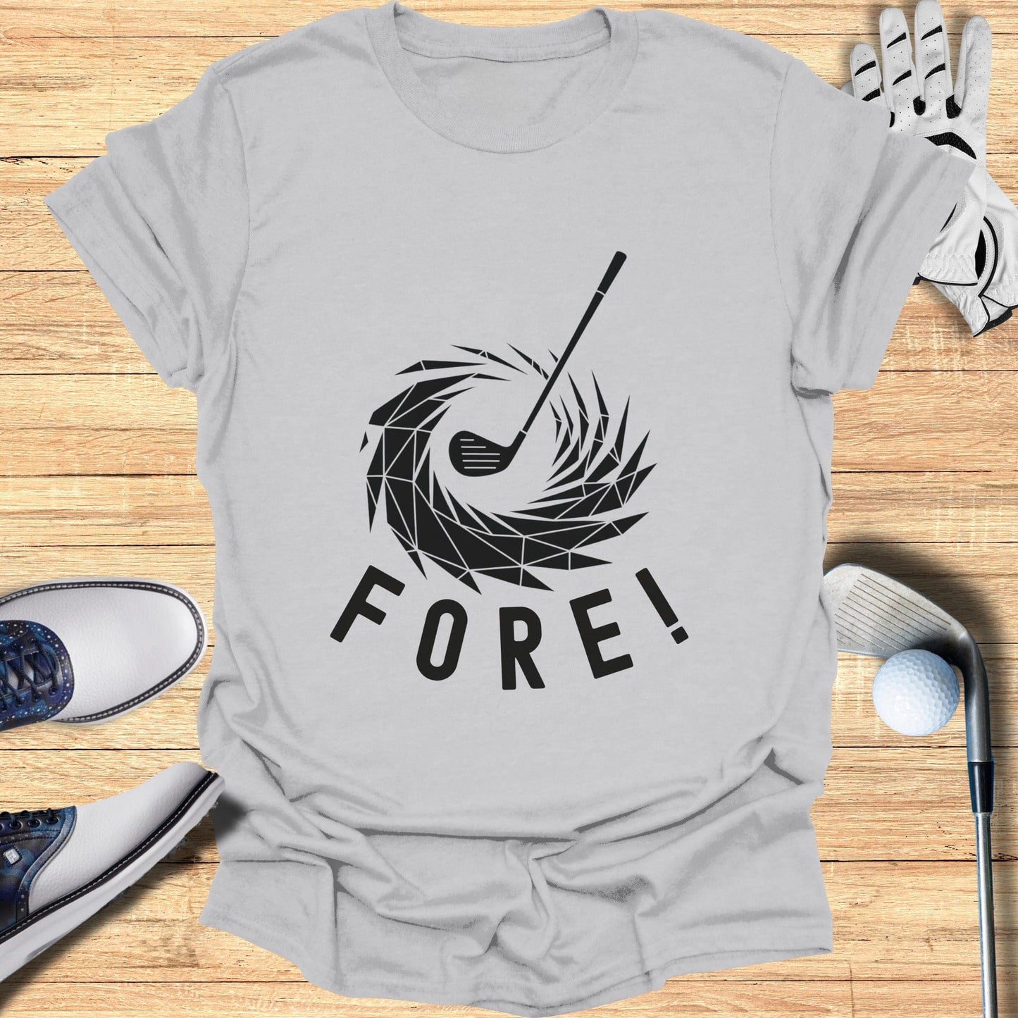Fore Graphic Tee Fun Unique Gift for Golf Fans