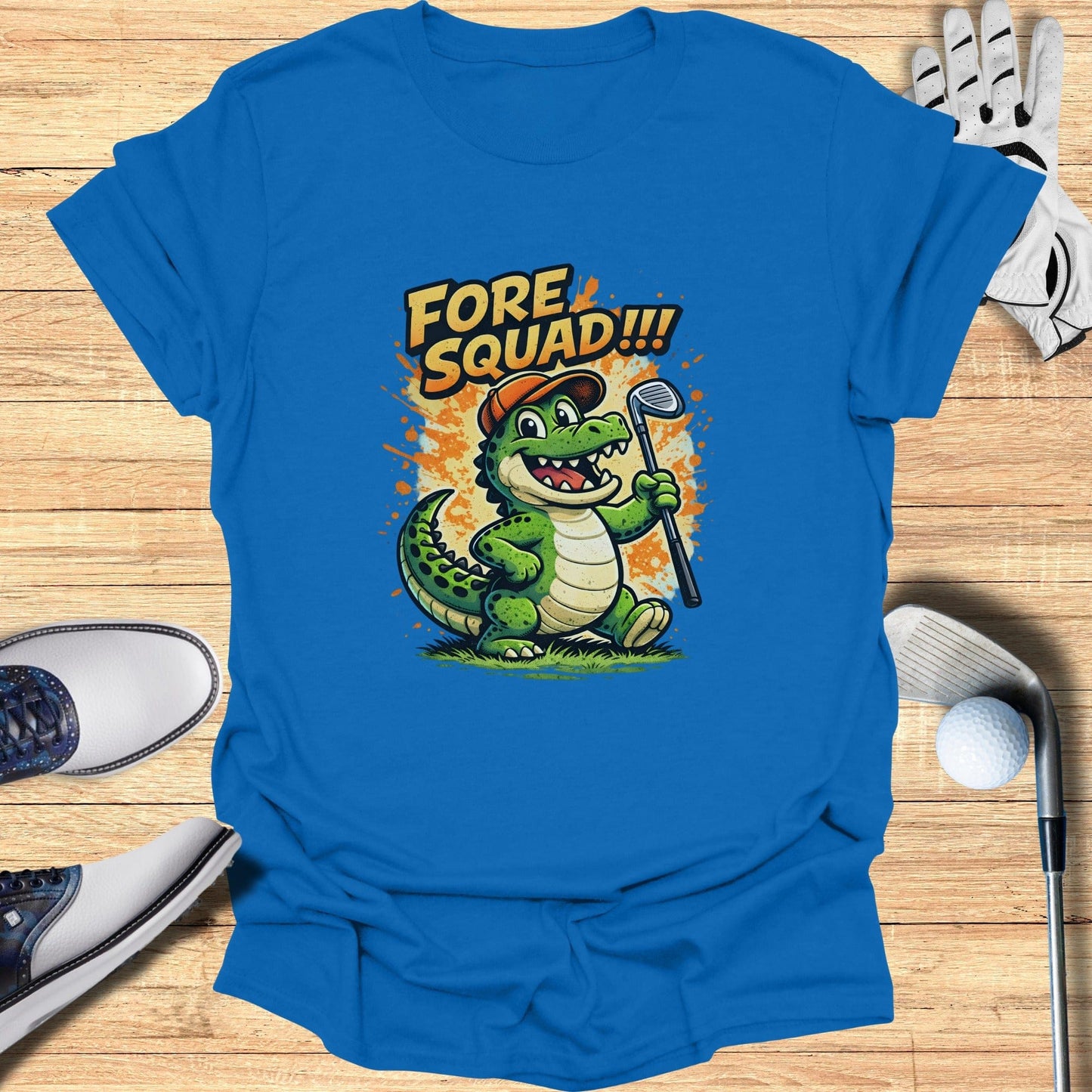 Fore Squad Alligator Golfing Graphic T-Shirt