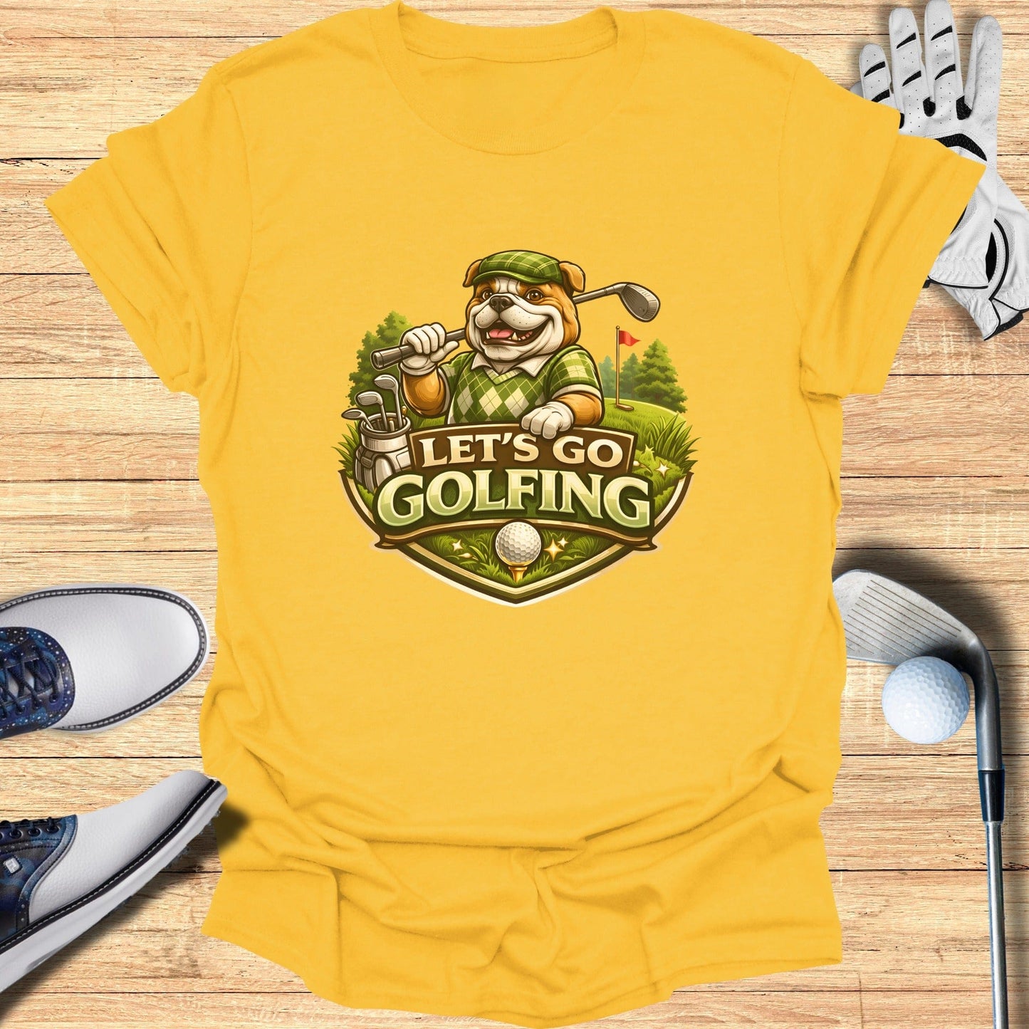 Let's Go Golfing Graphic Tee Shirt Great for Golfing