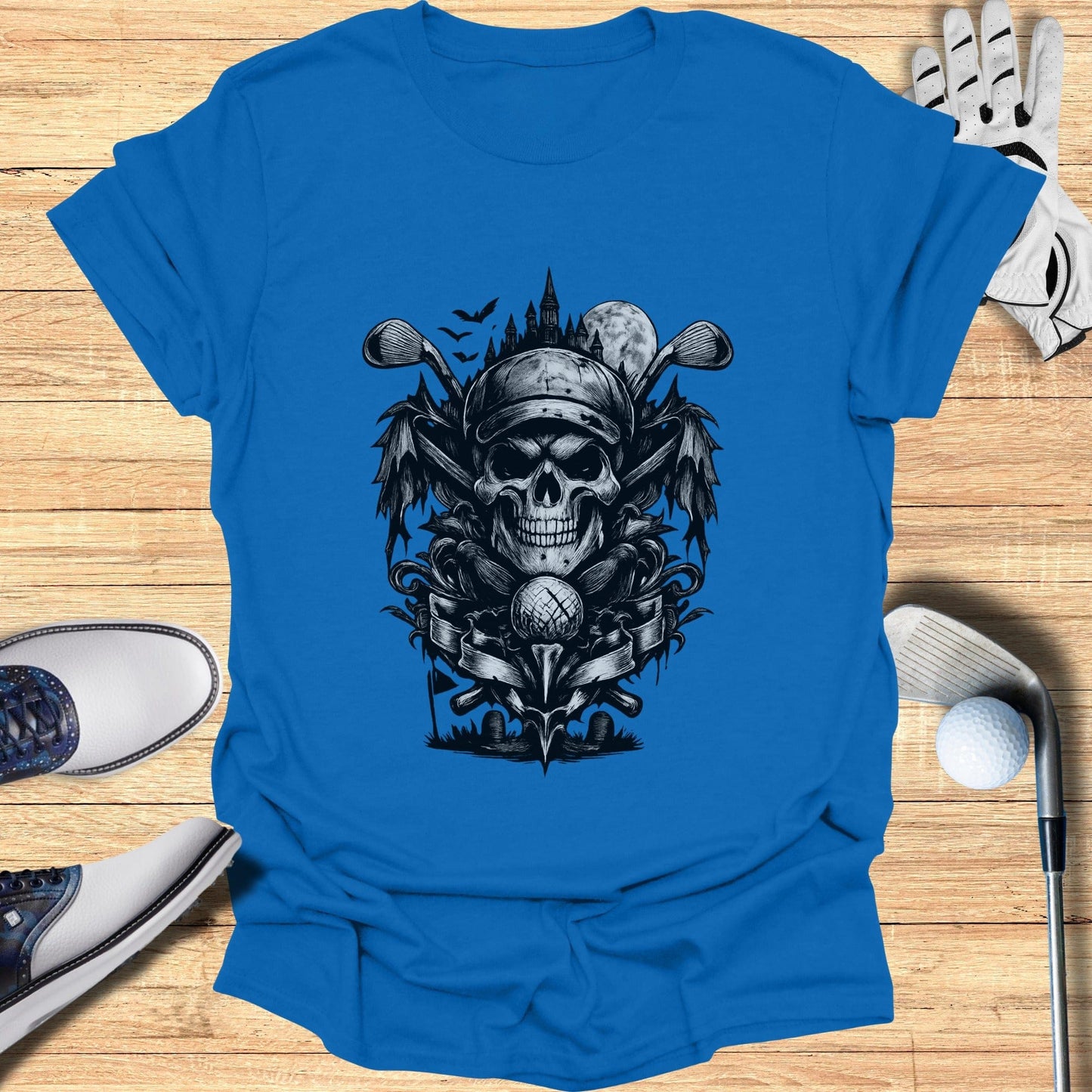 Skull and Golf Clubs Graphic T-shirt Sportswear