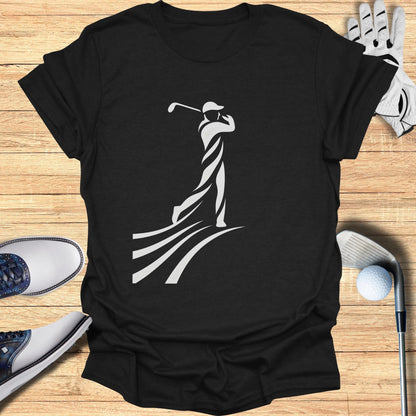 Stylish Graphic Golf Player Print T-shirt for Sports