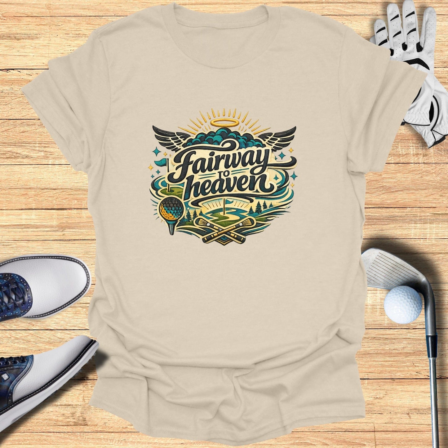 Fairway to Heaven Golf Themed Graphic Tee Product