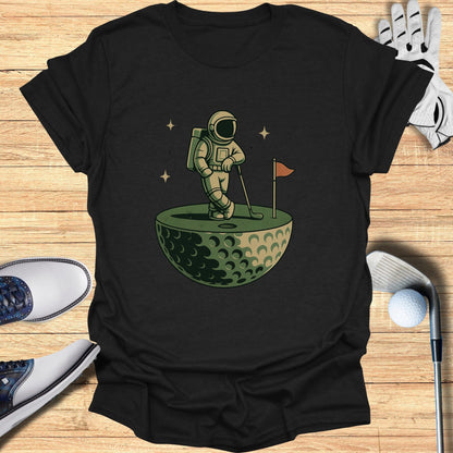 Astronaut Playing Golf on the Moon T-shirt