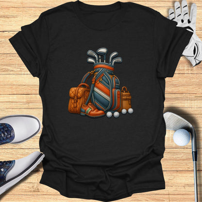 Golf Clubs and Accessories Graphic Black T-Shirt