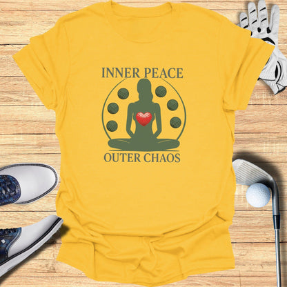 Inner Peace Outer Chaos T-Shirt - Funny Golf Tee by Swing Epic