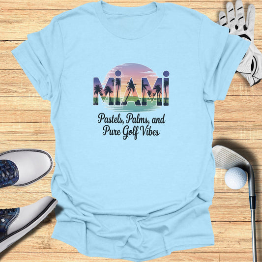 Miami Golf Vibes T-Shirt - Funny Golf Tee by Swing Epic