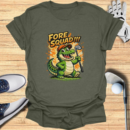 Fore Squad Golf Crocodile Graphic Tee Shirt