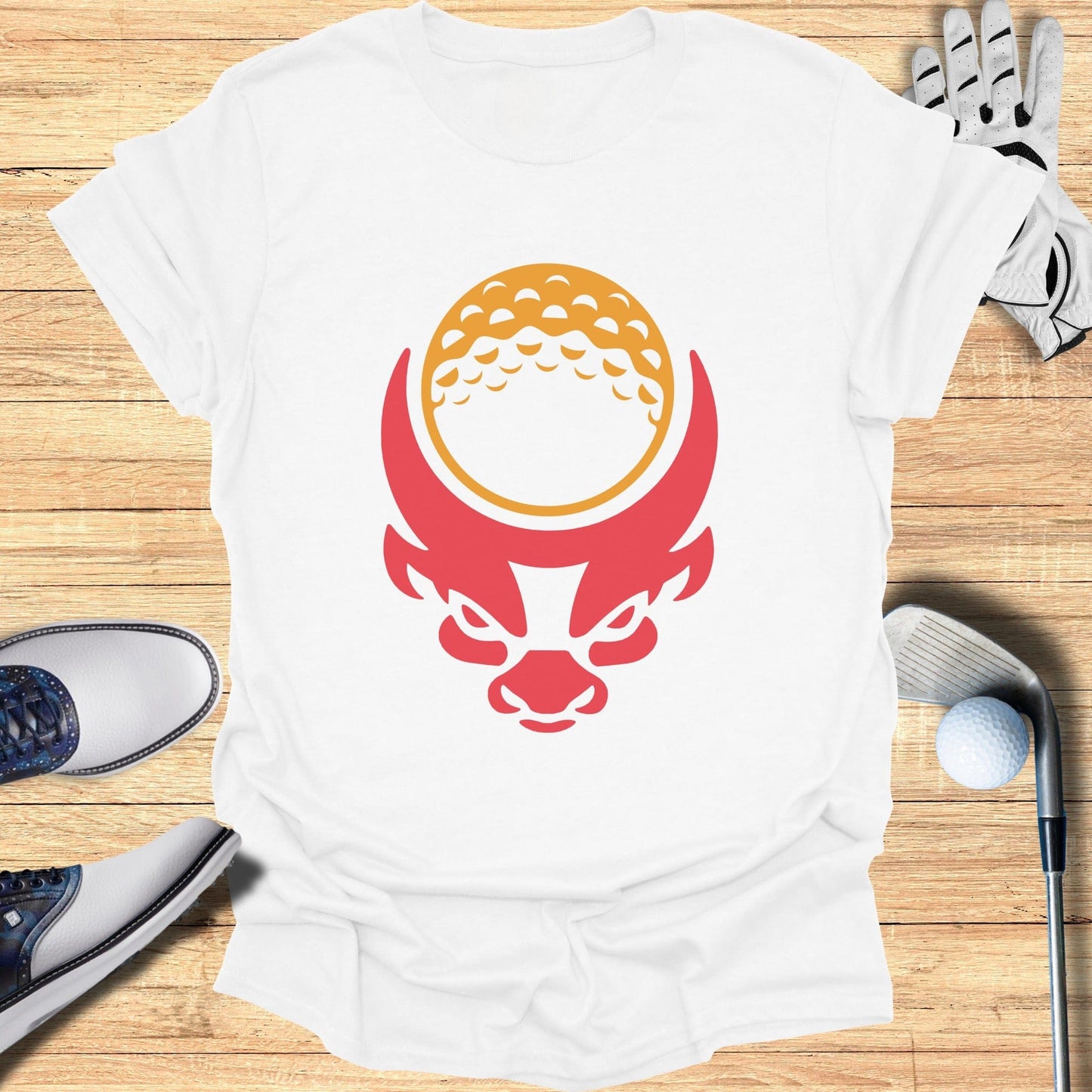 Stylish Golf Bull Graphic Tee Shirt