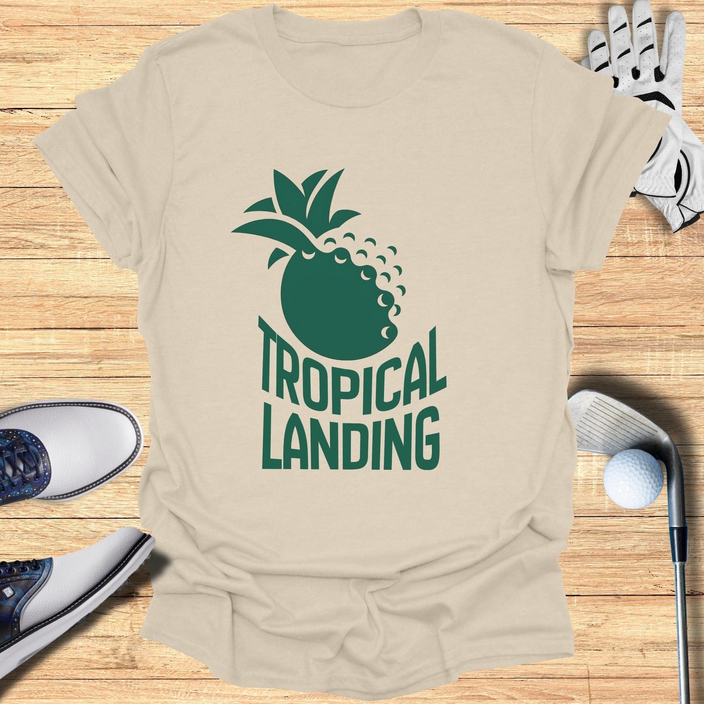 Tropical Landing Graphic Tee for Golf Enthusiasts