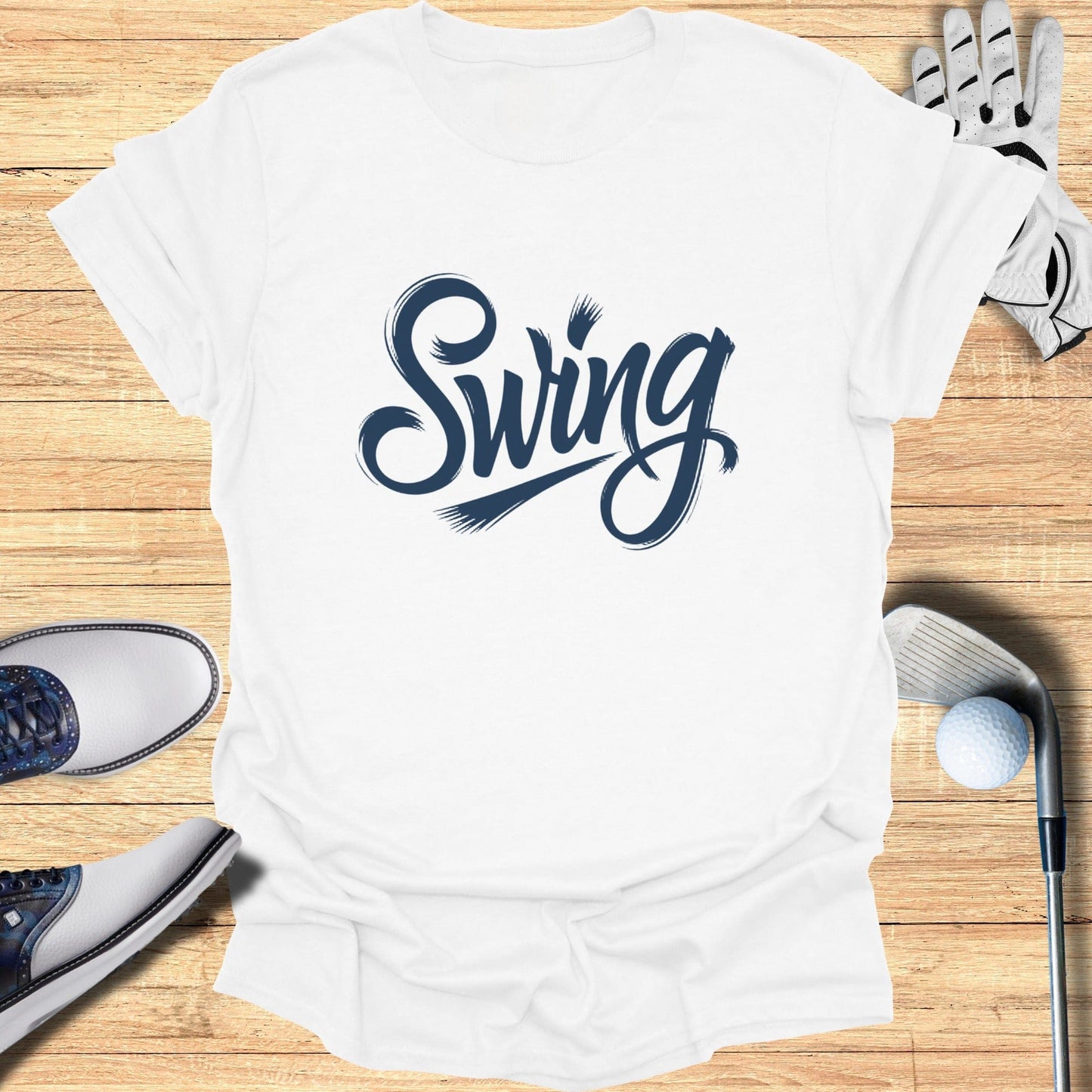 Stylish Graphic Swing Design T-shirt for Golfers